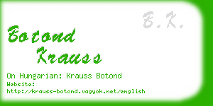 botond krauss business card